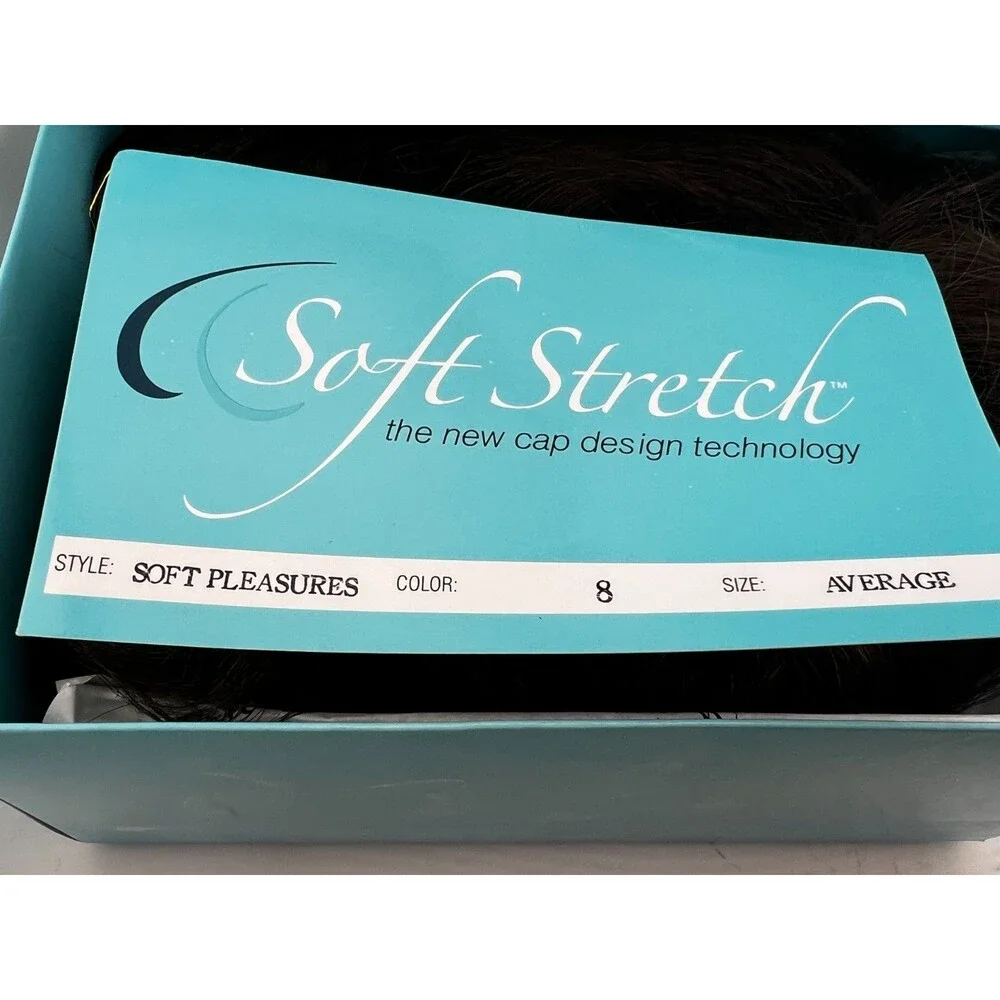 NIB Soft Stretch TWC Wig Soft Pleasures Sz Average Color 8 Brown Brunette Curl